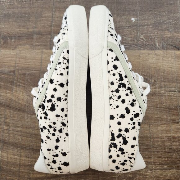 Madewell Sidewalk Sneakers Womens 8.5 Low Top Calf Hair Spotted Suede Lace Up - Picture 9 of 11